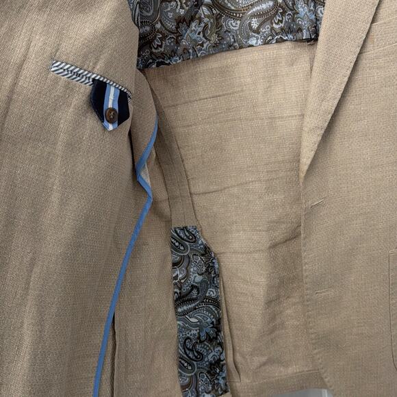 Tailorbyrd Linen Blend Blazer 40R Sport Coat Jacket Textured Unstructured - Picture 7 of 12